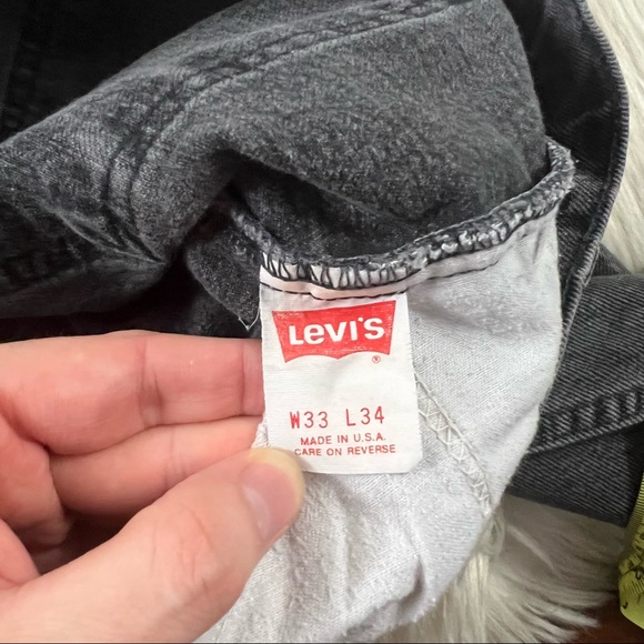Vintage 1987 Levi's Size 30 (Tagged 33) Faded Black Denim Jeans - Picture 9 of 10